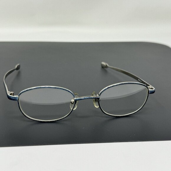 SELIMA OPTIQUE  Polka n A Very Small Eyeglasses Blue Glitter Chrome FRANCE 42-19 - Picture 4 of 16
